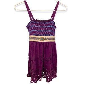 Free People smocked beaded Tank Top